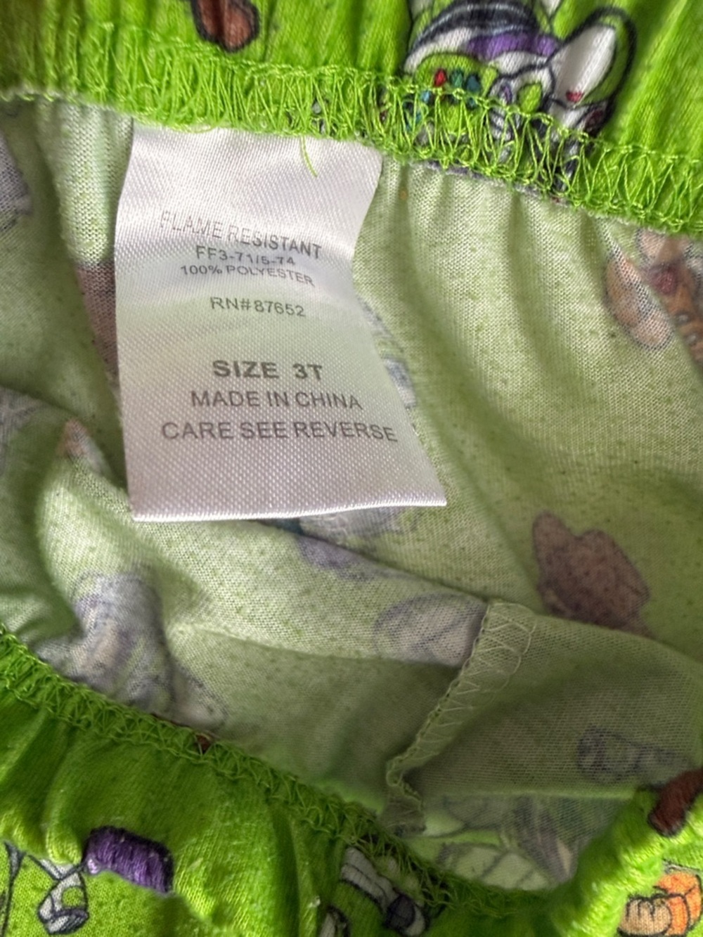 Toy Story Kids Light Weight Pajama Set 3T - Picture 5 of 7